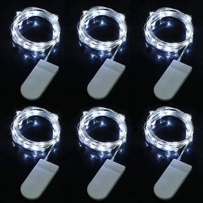 luzes conduzidas a pilhas da corda de 7.2ft, luzes exteriores da corda do fio de cobre