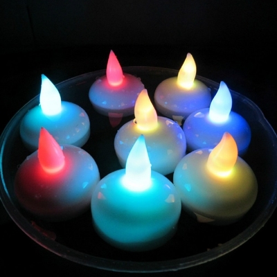 12 partes que flutuam cor conduzida da luz da vela a multi para a decoração do Natal