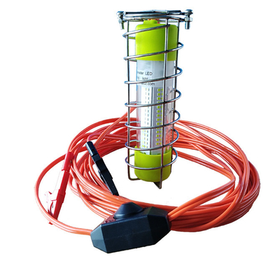 luzes 12V de pesca conduzidas verdes submergíveis que cintilam - estábulo com cabo de 7m