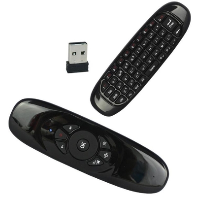 Controlo a distância do rato do ar do teclado C120 QWERTY com função de inclinação do IR da chave do poder