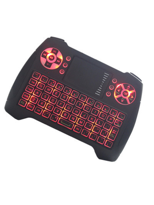 Mini teclado e rato sem fio Backlit vermelhos para o áudio/vídeos