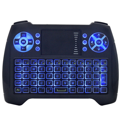 Teclado QWERTY de controle remoto Backlit azul do rato de Fly Air com TouchPad