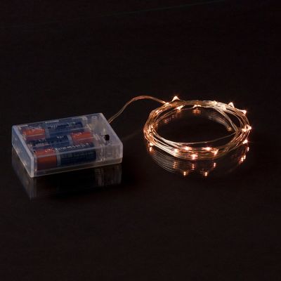 Corda branca morna interna/exterior do diodo emissor de luz do micro ilumina-se com 7 pés de fio de prata
